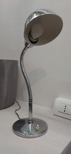 Steel table desk - lamp, 1970s