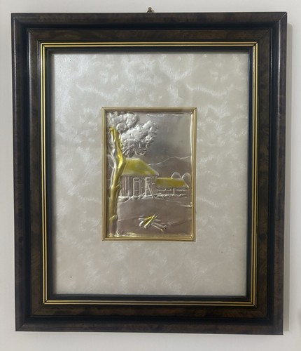 Quadro paesaggio argentato - paesaggio,