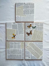 Set 5 piastrelle Piero Fornasetti "Ultime notizie"