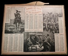 Antico calendario almanacco delle poste e dei telegrafi 1905