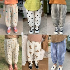 Pantaloni bambino cotone biologico neonato bambino ragazzo pantaloni harem casual primavera