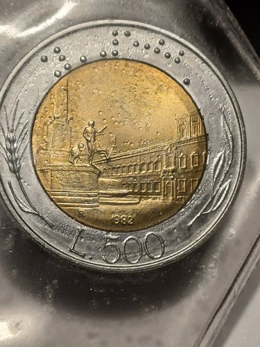 500 lire bimetallica - lire,