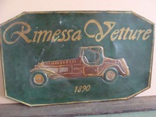 INSEGNA RIMESSA VETTURE PER AUTO OLD SIGN