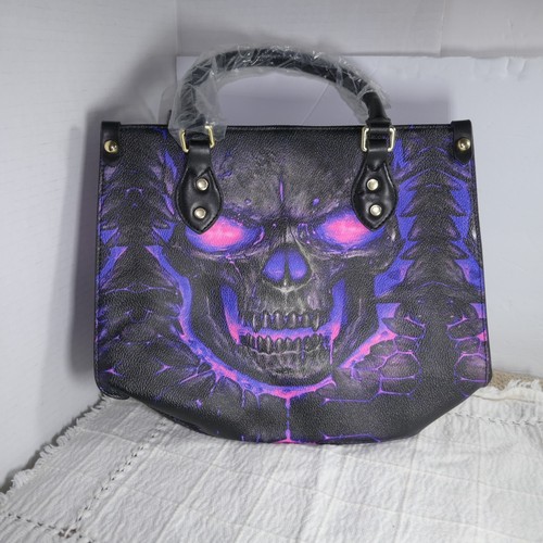 Borsa tracolla teschio pelle - a,