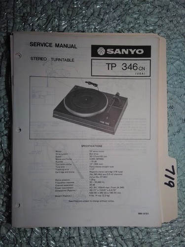 Sanyo 346 manuale di - manuale,