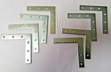 8 Lastrine piatte ad angolo per mobili 100x100 mm acciaio zincato Italia