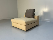 Poltrona a sdraio Flexform "Groundpiece" - in tessuto neutro - lino