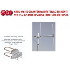 SIRIO WY155-2N ANTENNA DIRETTIVA 2 ELEMENTI YAGI VHF 155-175 MHz NESSUNA TARATUR