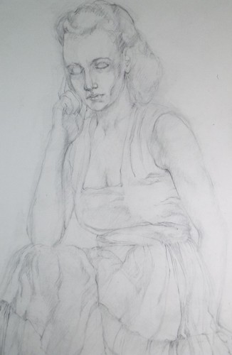 Disegno matita donna - disegno, a