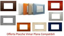 Placche VIMAR PLANA compatibili 3 4 7 MODULI IN VARI COLORI PLACCA plana 