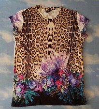 T-SHIRT man vintage  90's JUST CAVALLI  TG. S circa S/M Rare made in Italy NEW!