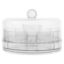 Vassoio da portata diviso con coperchio - contenitore snack box - alimenti multiuso