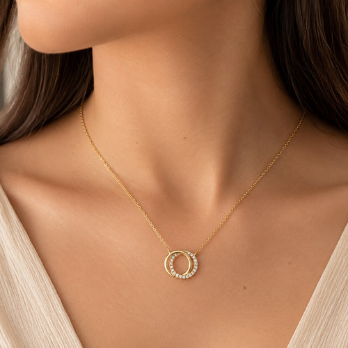 Delicata collana cerchio - , ad