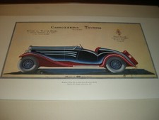 ALFA ROMEO FERRARI TOURING SUPERLEGGERA DISEGNO DI PROGETTO ISOTTA FRASCHINI