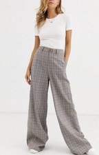 Pantaloni Palazzo Vita Alta Multi Quadri