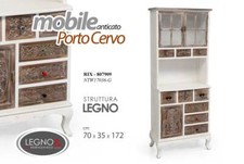 MOBILE LEGNO ANTICATO VETRINA