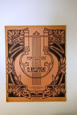 Composizioni di Ottorino Respighi Spartiti Violino e Pianoforte 6 Partiture 1905