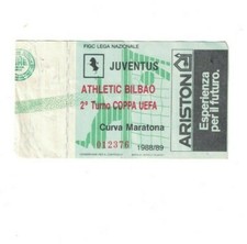 257. BIGLIETTO COPPA UEFA JUVENTUS- ATHLETIC BILBAO 1988-89