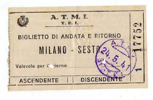 Biglietto ticket tram - ticket,