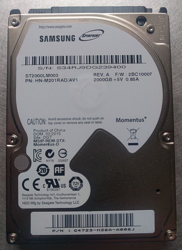 Hard disk samsung - samsung, st2000lm003