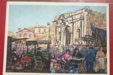 ROMA DOMENICA A PORTA PORTESE DISEGNO A. URBANI DEL FABBRETTO BL