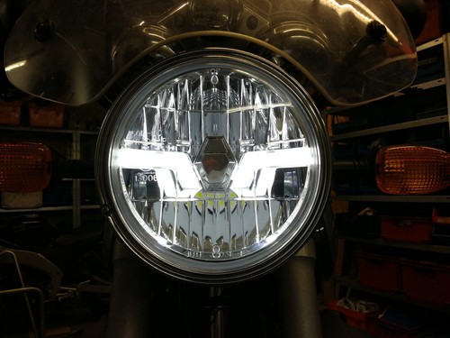 Faro proiettore led cromato