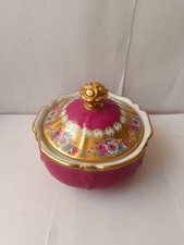 Centrotavola con coperchio in ceramica VIEUX LIMOGES Francese Vintage