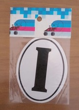 2 ADESIVI I DI ITALIA IDENTIFICAZIONE POSTERIORE AUTO VESPA CAMPER 1980 STICKERS