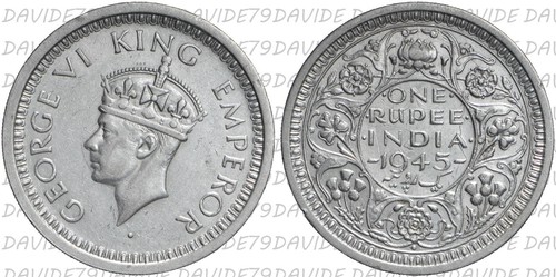 03531 india one rupee 1945 - 03531],