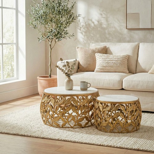 Set tavolini oro - set,