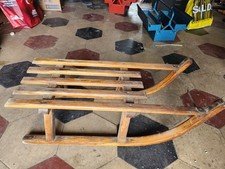 Slittino DAVOS Vecchia Slitta In Legno Di Faggio Originale 