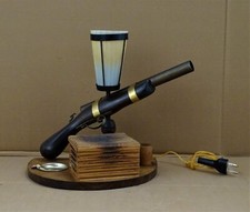 🟡 RARA LAMPADA IN LEGNO