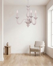 Classic wooden chandelier dove
