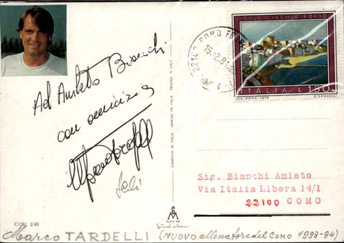 Cartolina con autografo - cartolina,