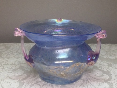 Vaso ciotola vetro artistico