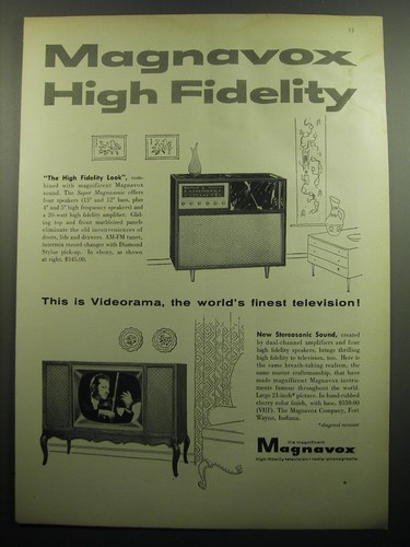 Pubblicità magnavox 1957 - pubblicità,