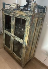 Credenza coloniale - con porte a vetri