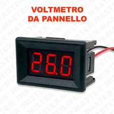 VOLTMETRO DIGITALE DA INCASSO UNIVERSALE 0,36" 0V-30V LED ROSSO