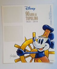 90 anni di Topolino  1928/2018 - Foglietto parziale no francobolli - Adesivo