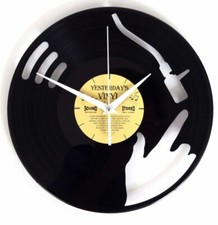 OROLOGIO IN VINILE DA PARETE SU LP 33 GIRI GIRADISCHI VINTAGE REALIZZATO A MANO