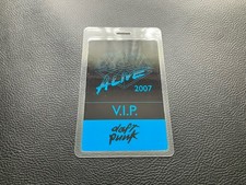 Rare Daft Punk Alive 2007 Tour All Access Pyramid Logo Backstage Badge Pass