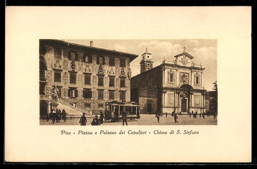 Cartolina pisa piazza - cartolina, pisa,
