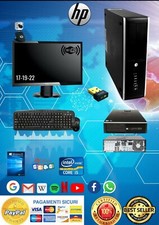 POSTAZIONE COMPUTER PC HP DELL  LENOVO i5 16GB SSD MONITOR 22" TASTIERA WIFI W10
