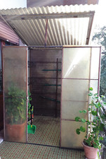 SERRA TERRAZZO GIARDINO cm 158x150 alta 185 Telaio in Ferro Pannelli vetroresina