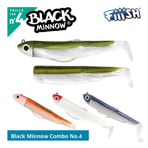 Fiiish black minnow lures - black,
