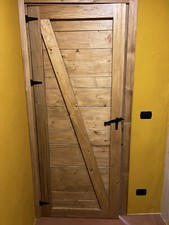 Porta battente per interni RUSTICA / COUNTRY FATTORIA legno massello SU MISURA