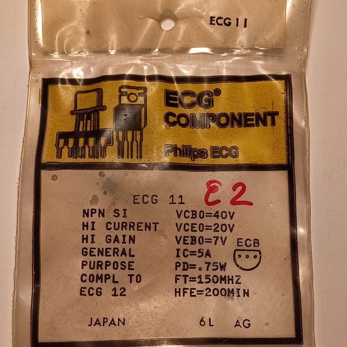 Ecg11 transistor b e2 - e, c