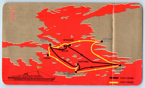 Cartolina grecia linea sole - cartolina,