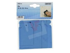 SET SPATOLE IN PLASTICA 4 PEZZI MM 50/80/100/120 SPATOLA STECCA STUCCO