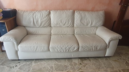 Divano pelle bianca - bianca, natuzzi